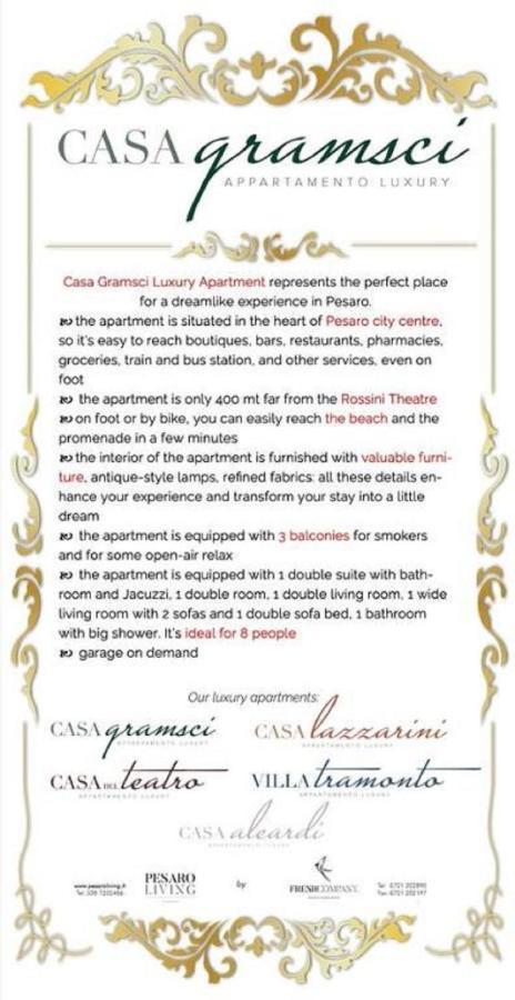 Casa Gramsci Luxury Apartment Pesaro Bagian luar foto